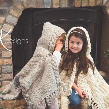 Nordic Winter Knit Cape