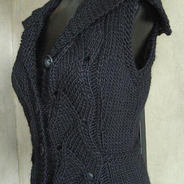 #109 Lace Inset Shaped Cardigan or Vest
