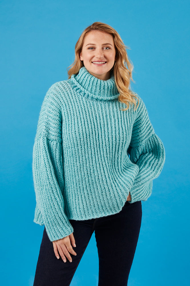 Paintbox Yarns Cuddle Sweater Knitting Pattern