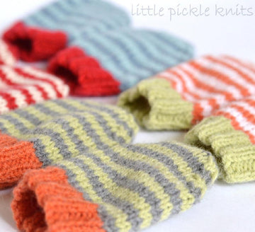 Stripe Baby Mittens