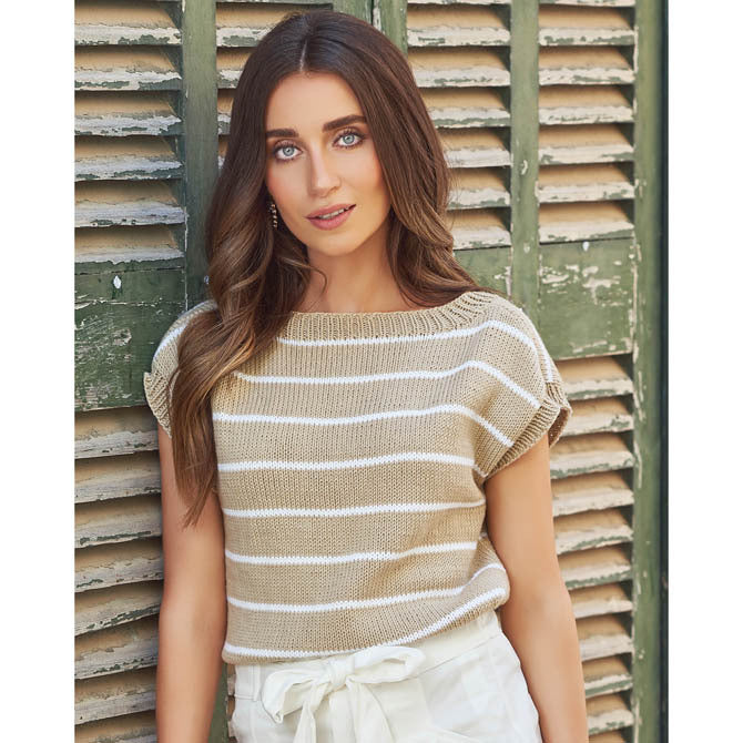 Rowan Striped Tank Top Jumper Knitting Pattern