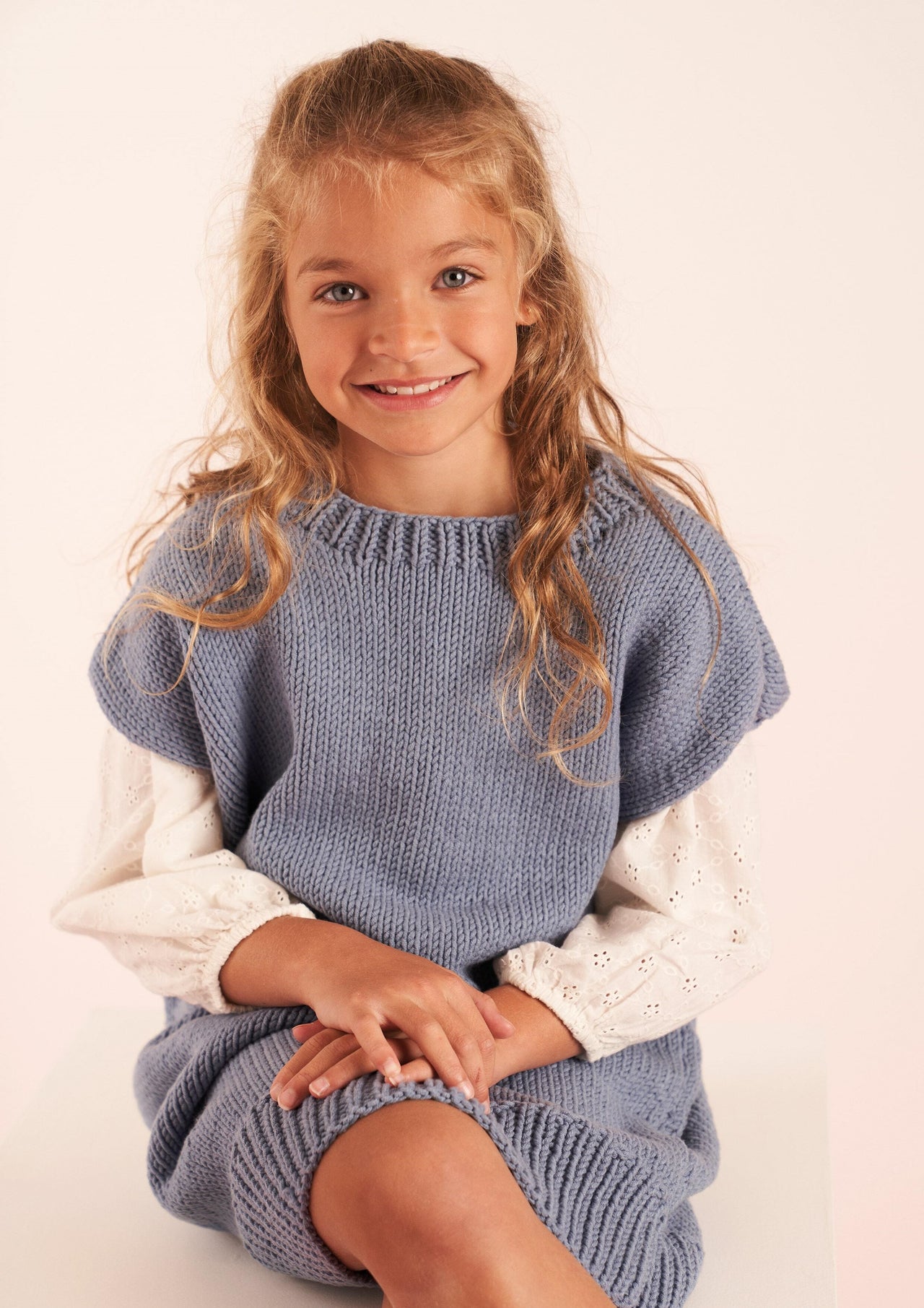 Mini Rocha Sleeveless Sweater Jumper Knitting Pattern