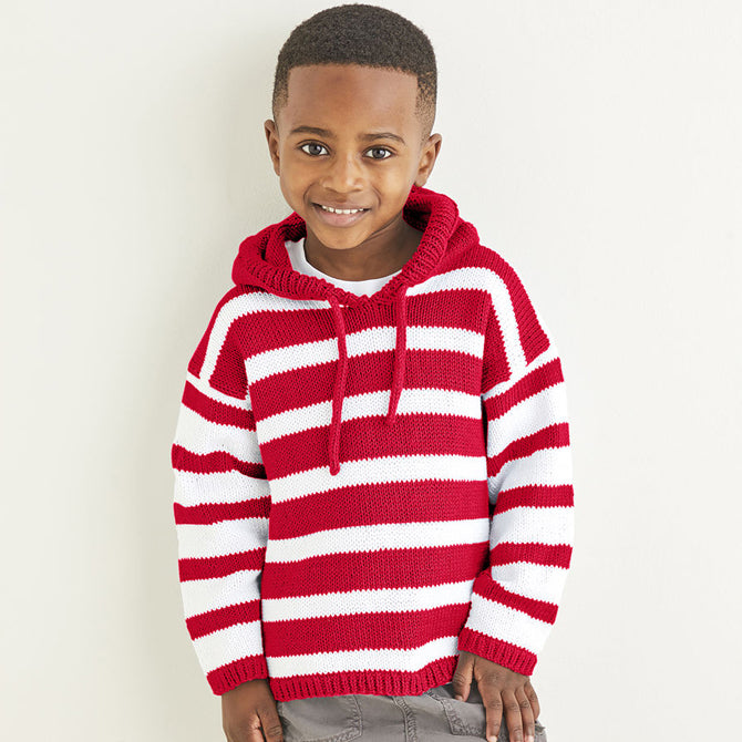 Sirdar Deck Chair Striped Hoodie Jumper Knitting Pattern
