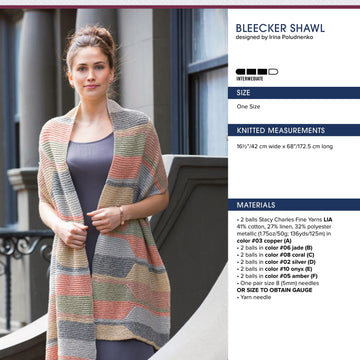 Stacy Charles Fine Yarns Bleecker Shawl Knitting Pattern
