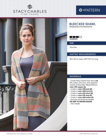 Stacy Charles Fine Yarns Bleecker Shawl PDF