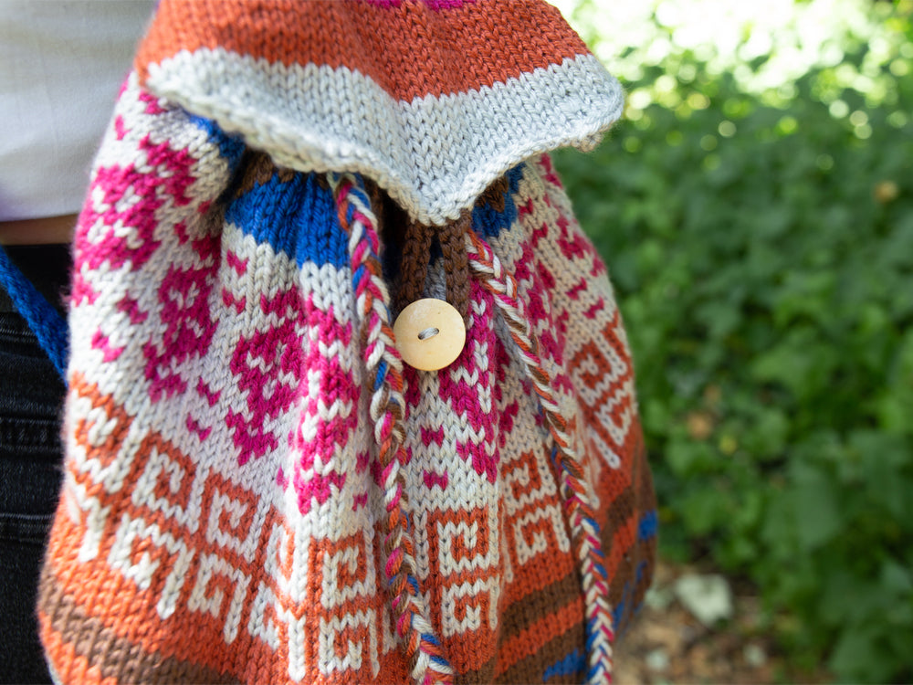 Deramores Aztec Backpack Bag Knitting Pattern