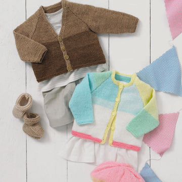 Sirdar Baby Girl's and Boy's Cardigans, Bootees and Beret