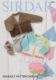 Sirdar Baby Girl's and Boy's Cardigans, Bootees and Beret