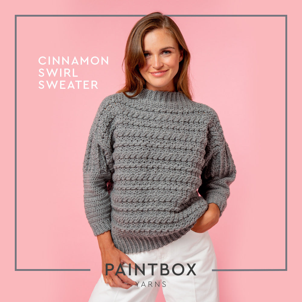 Paintbox Yarns Cinnamon Swirl Sweater Crochet Pattern