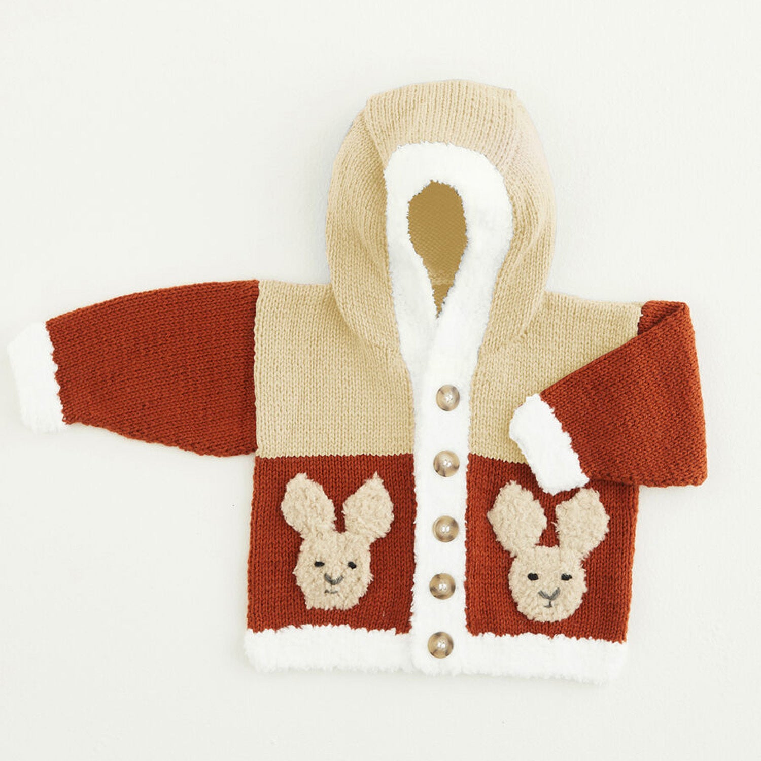 Sirdar Bunny Hooded Jacket Cardigan Knitting Pattern