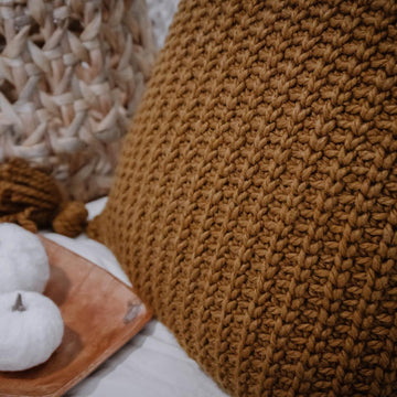 Crochet Knit Purl Pillow