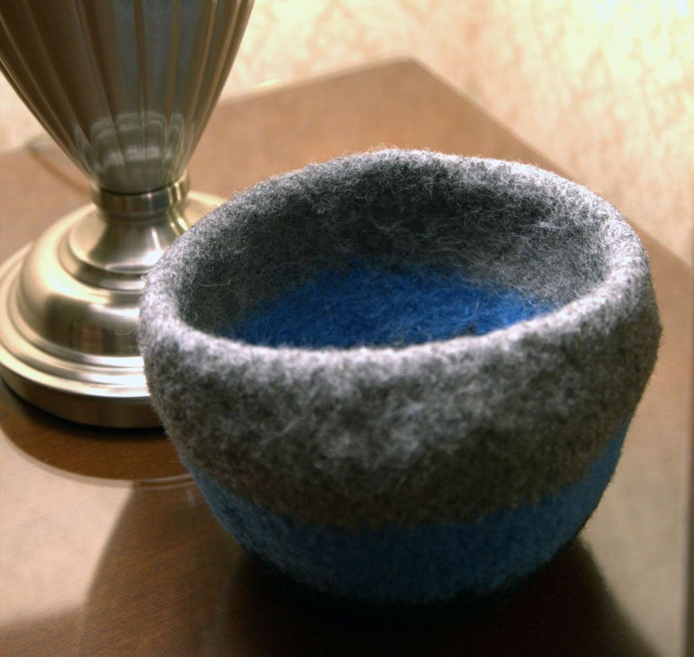 Felted Bowl Decoration Knitting Pattern