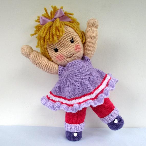 Jasmine and Violet - Knitted Dolls
