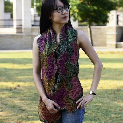 Jojoland Rhythm Hidden Square Wrap Knitting Pattern