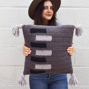 Sliding Doors Throw Pillow Cushion Crochet Pattern