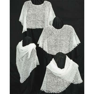 Fiber Trends AC31 Crocheted Cobweb Capelets & Shawls Pattern