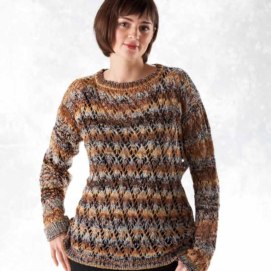 Trendsetter Yarns F Holika - Openwork Diamond Cable Pullover