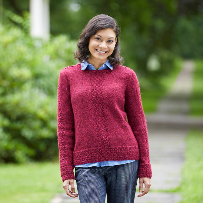Valley Yarns Garnet Pullover Knitting Pattern