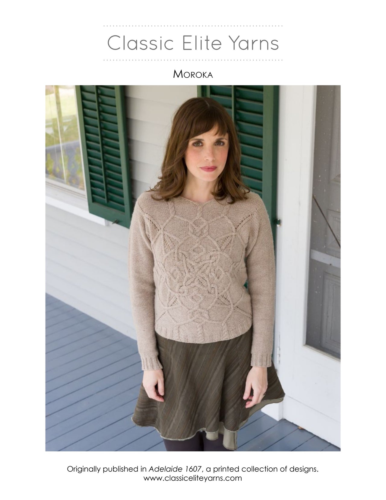 Classic Elite Yarns Moroka Jumper Knitting Pattern
