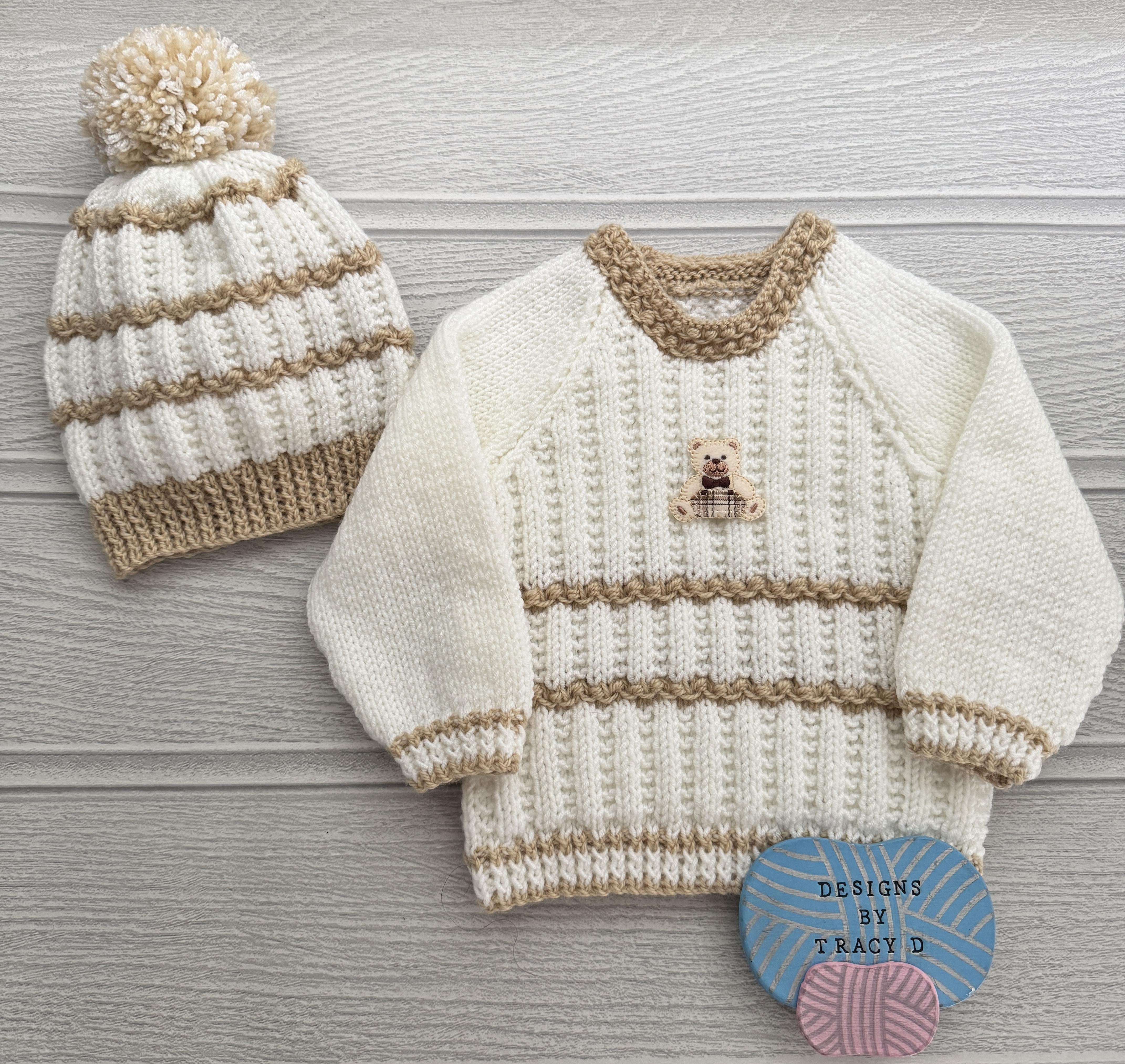 Danny Baby sweater and Hat 18"-22" chest size