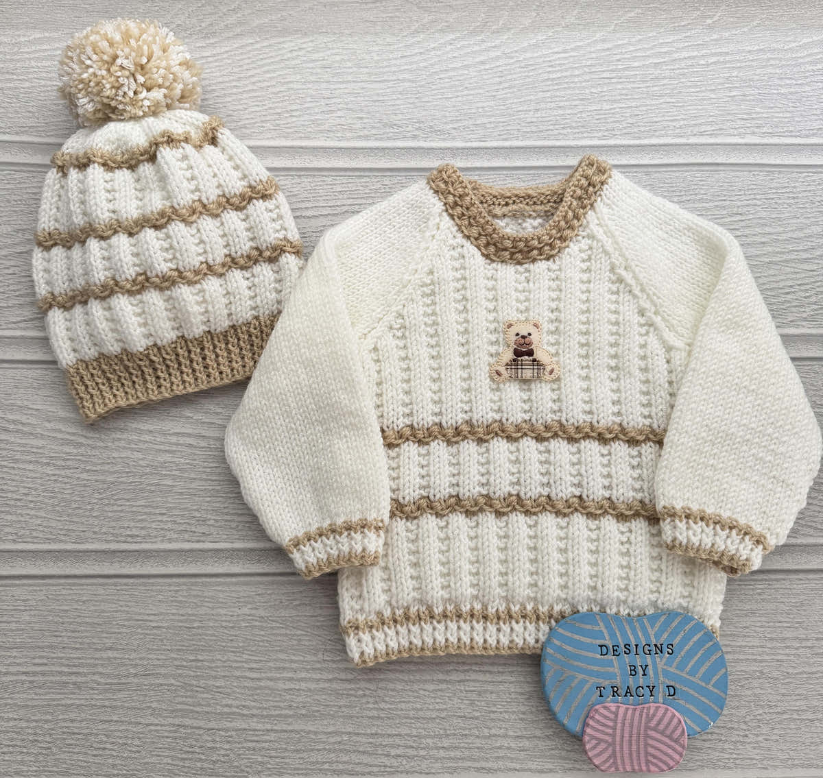 Danny Baby sweater and Hat 18"-22" chest size