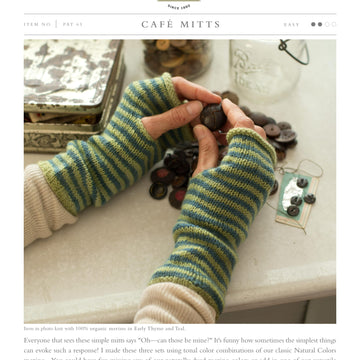 Swans Island Cafe Mitts Gloves Knitting Pattern