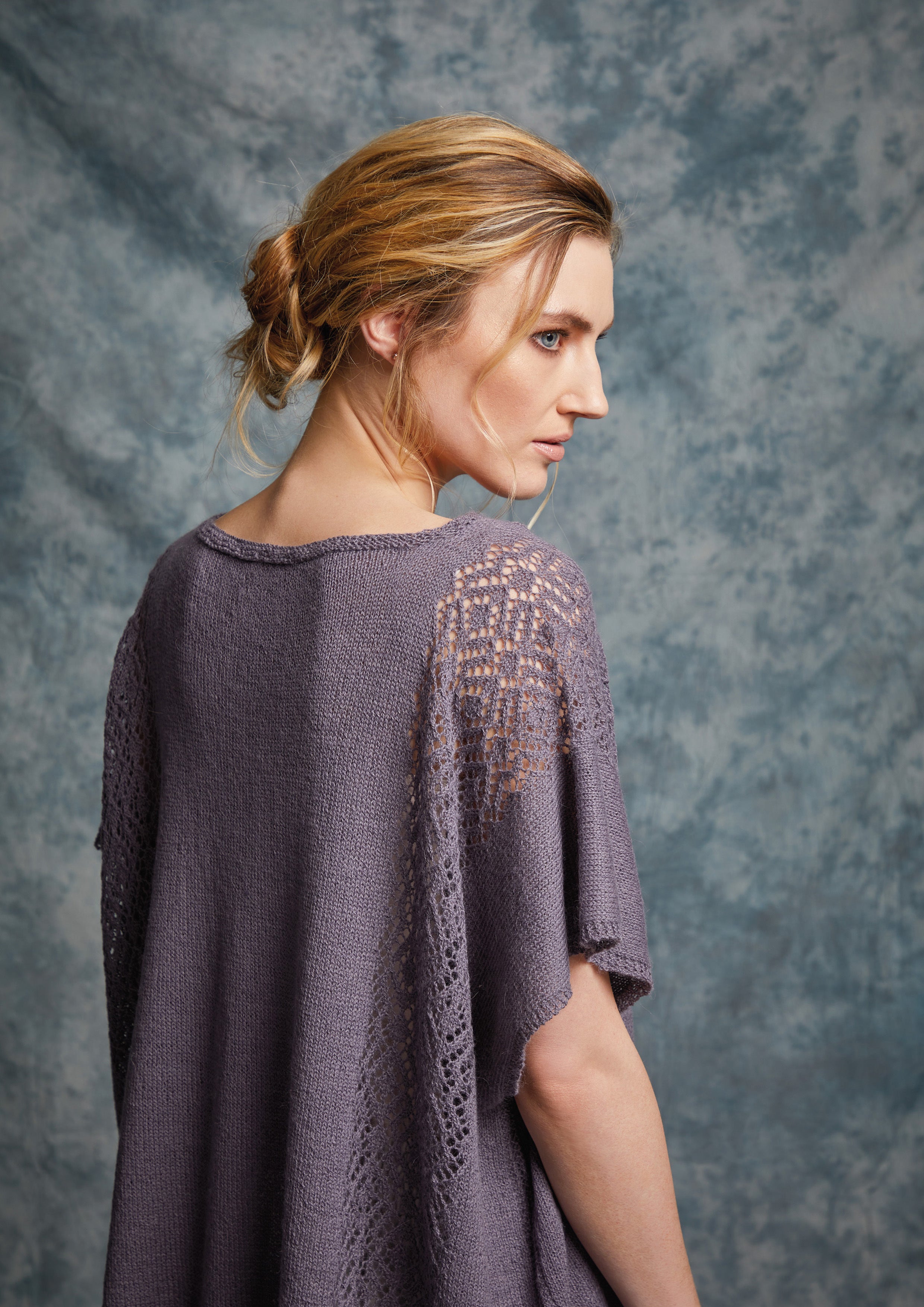 Okra Poncho Cape Knitting Pattern