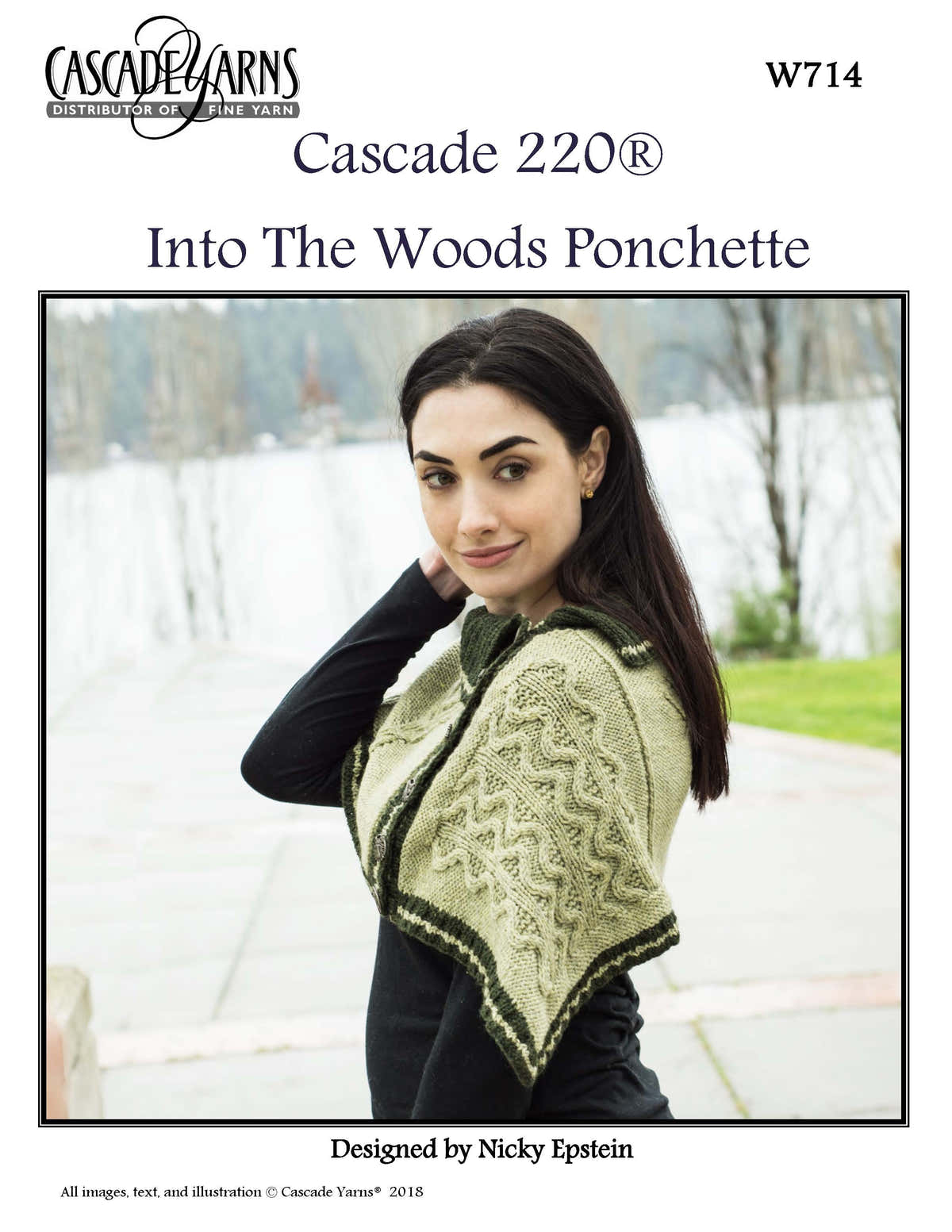 Cascade Yarns Into The Woods Ponchette Cape Knitting Pattern