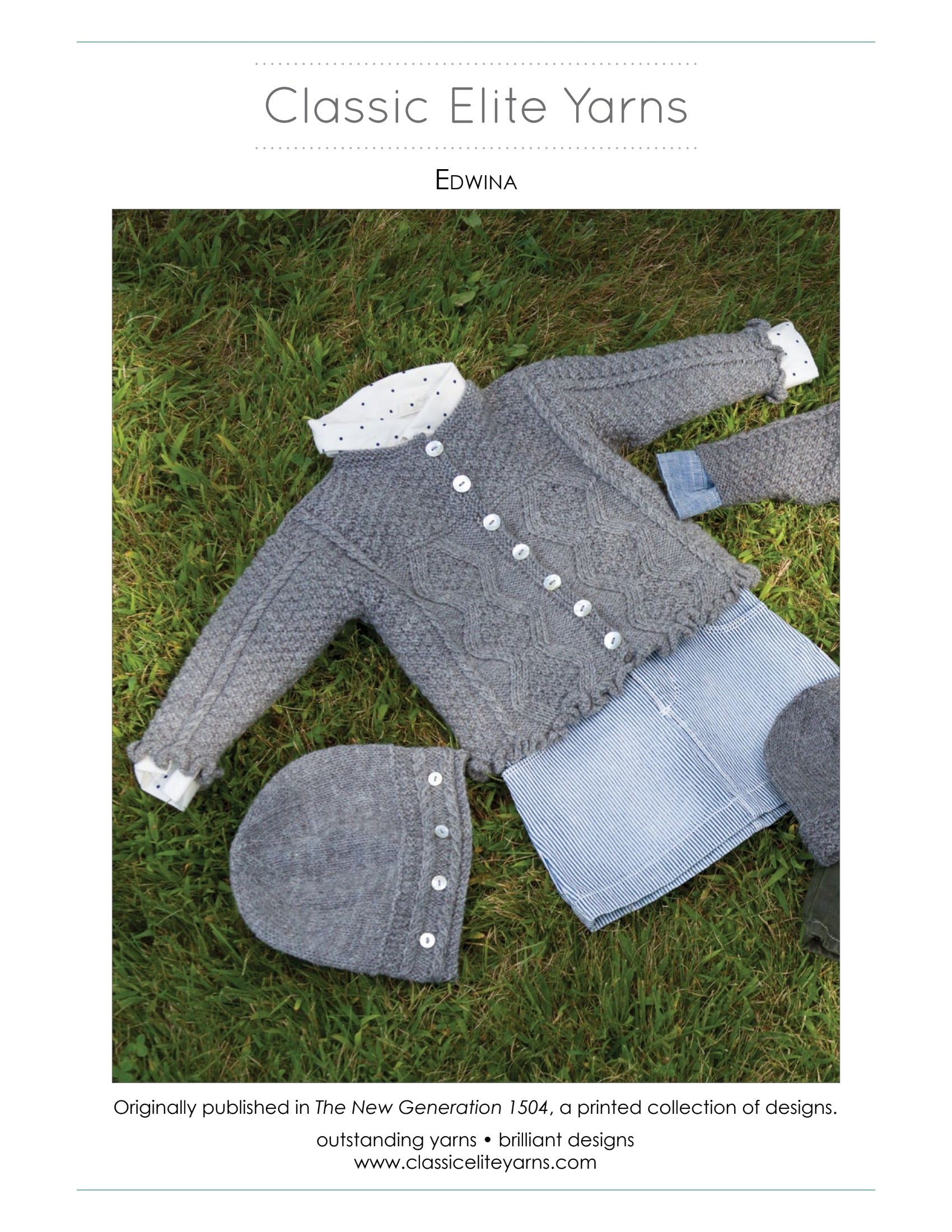 Classic Elite Yarns Edwina Cardigan Knitting Pattern