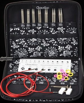 ChiaoGoo Twist 5" Tip Interchangeable Stainless Steel Knitting Needle Set - Large US 9 - US 15