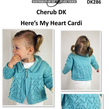Cascade Yarns DK Here's My Heart Cardi Knitting Pattern