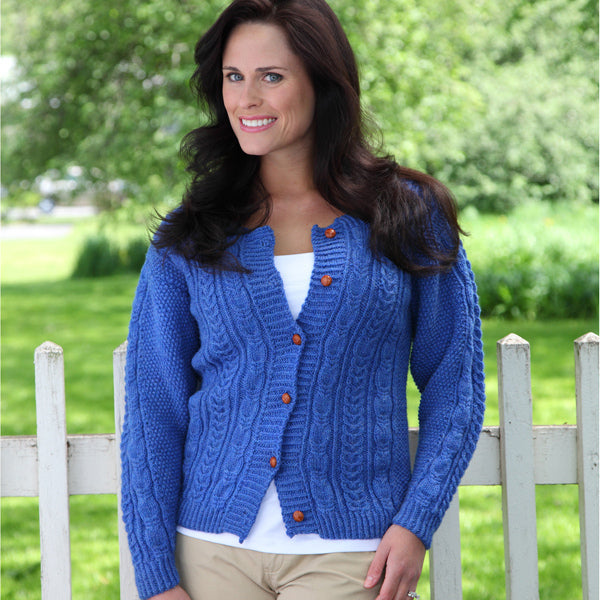 Valley Yarns Alar Cabled Cardigan Knitting Pattern