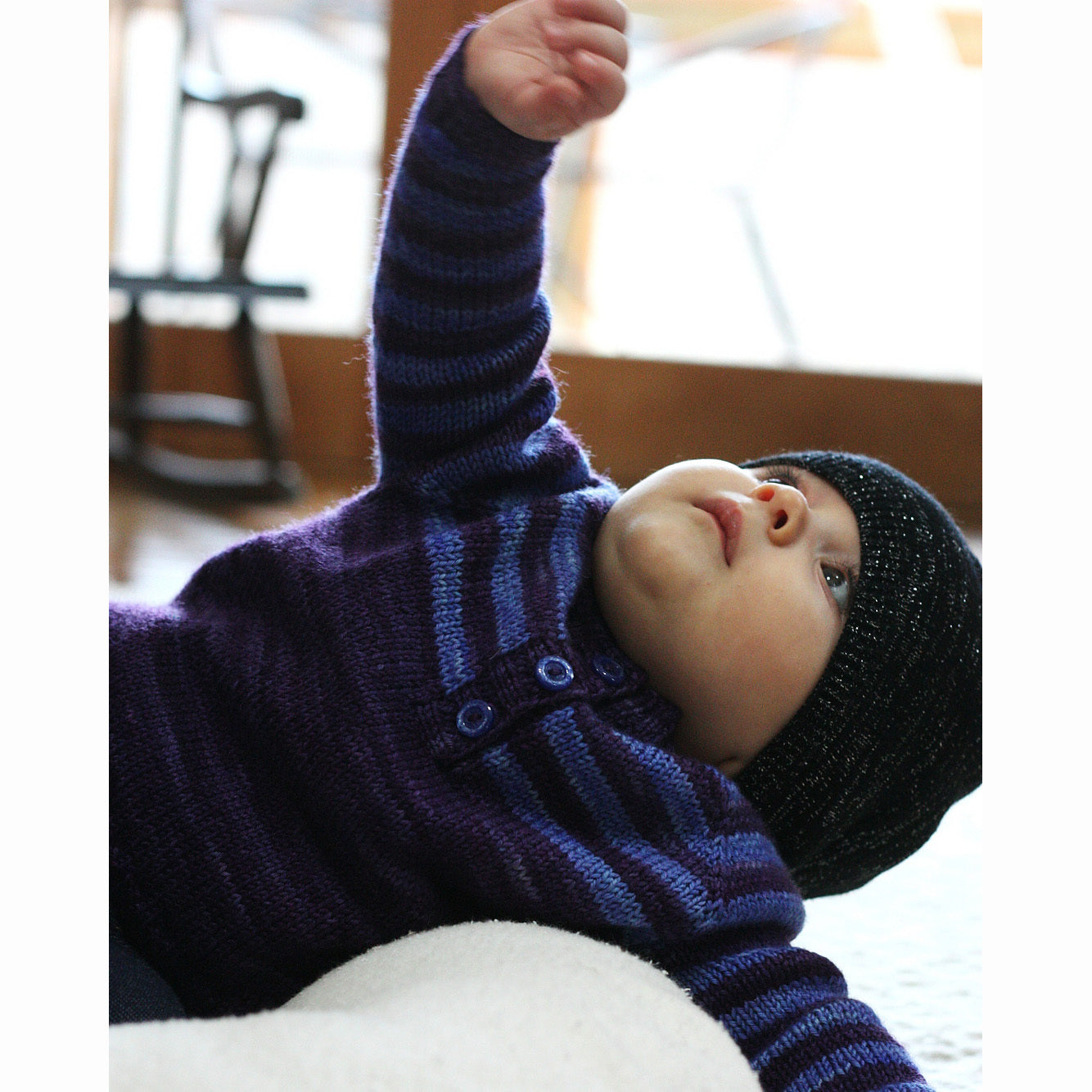 Wonderland Yarns Baby Messenger Henley Knitting Pattern
