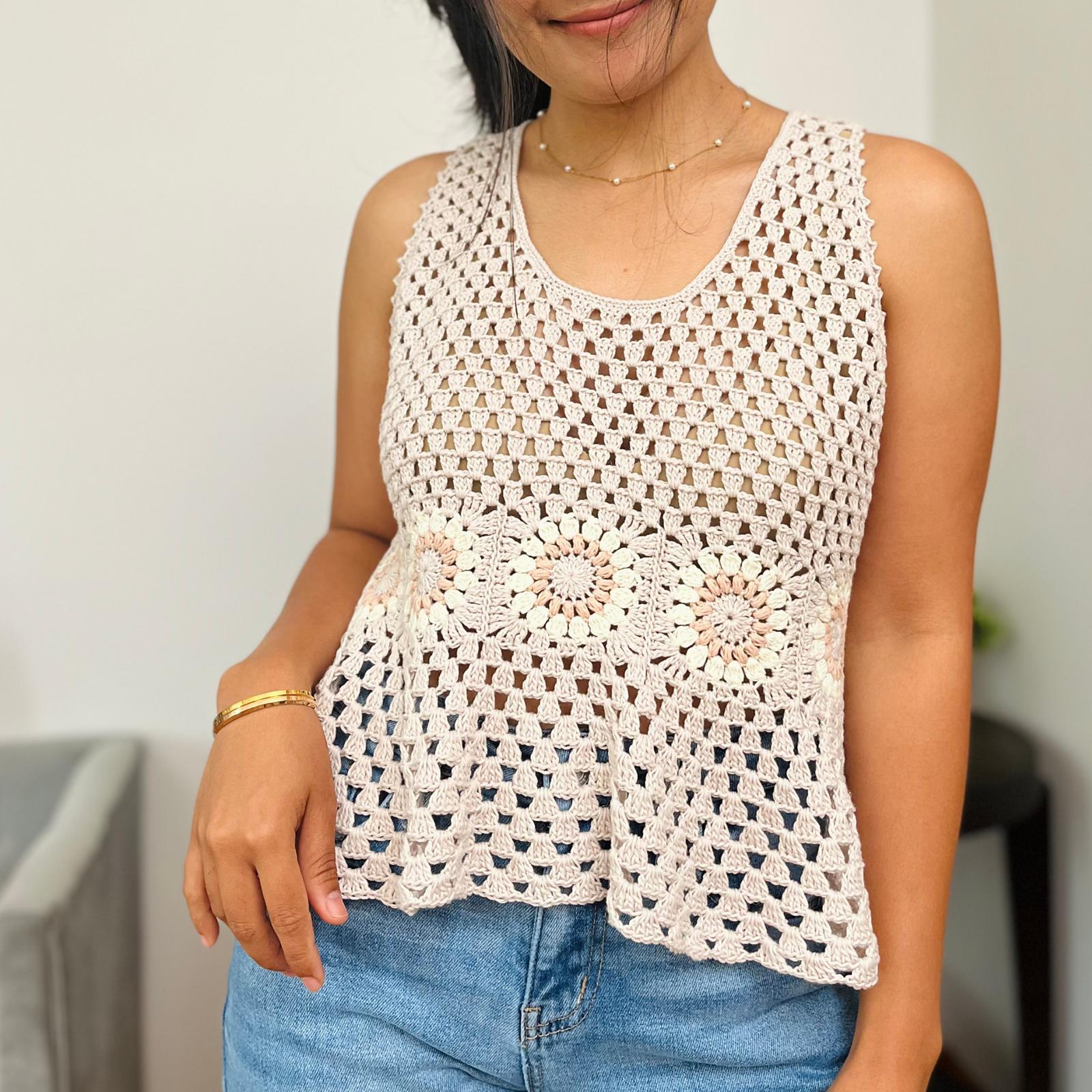 Crochet Granny Stripe Top