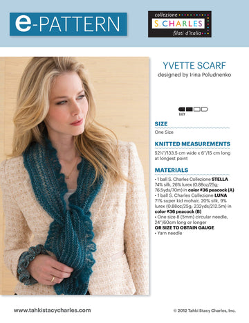 Stacy Charles Fine Yarns Yvette Scarf PDF