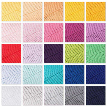 Paintbox Yarns Cotton Aran 25 Ball Color Pack