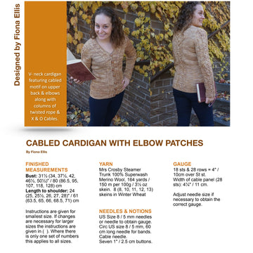 Fiona Ellis Chesterfield Cardigan Knitting Pattern