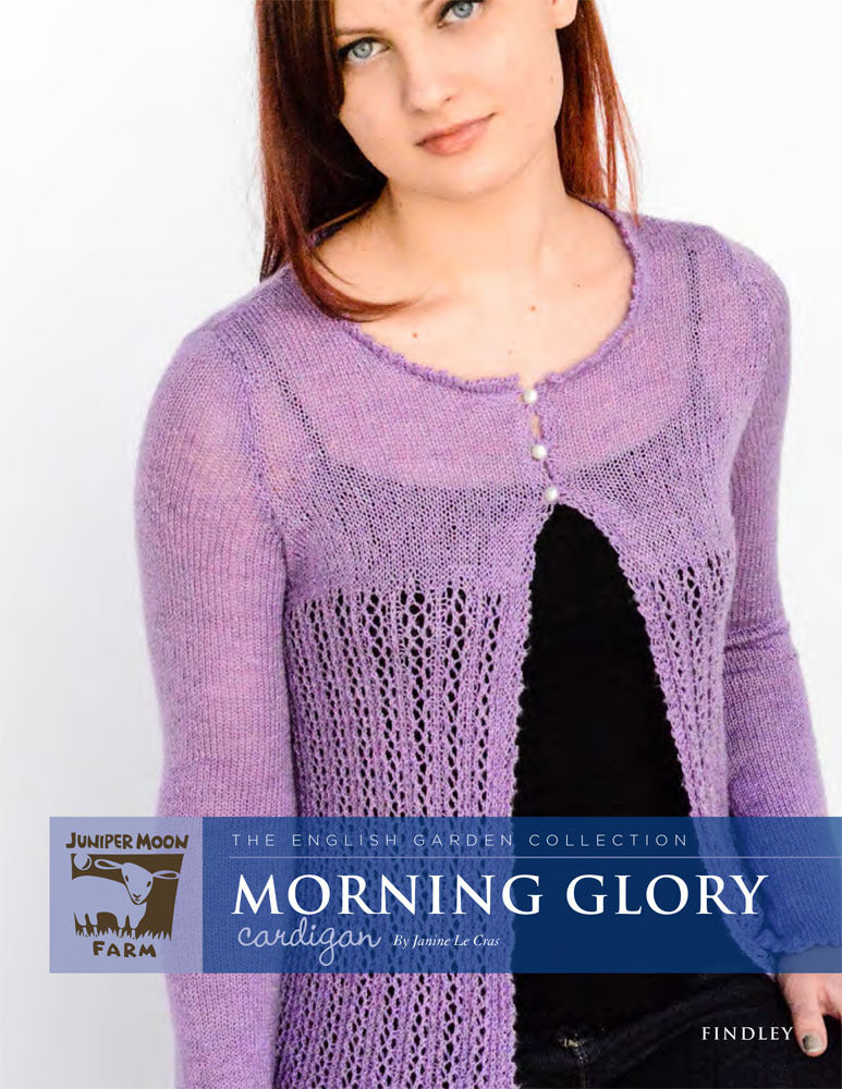 Morning Glory Cardigan in Juniper Moon Farm Findley - PDF