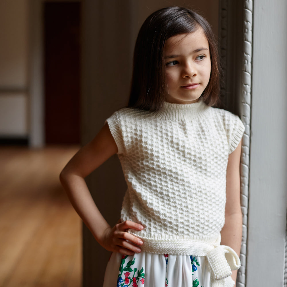 MillaMia Diana Tank With Tie Knitting Pattern