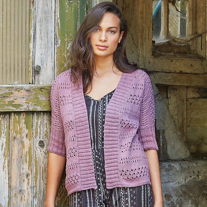 Rowan Shantung Cardigan Knitting Pattern