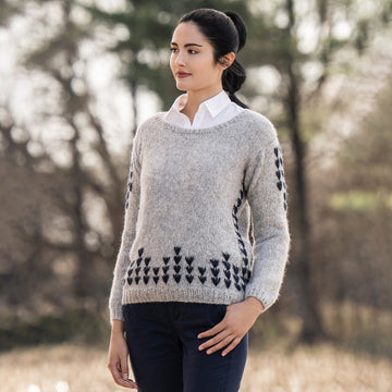 Blue Sky Fibers Cloquet Pullover Jumper Knitting Pattern