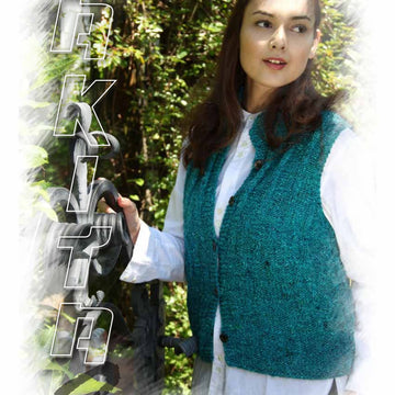 Noro Collared Waistcoat (Akita 2) Vest Knitting Pattern