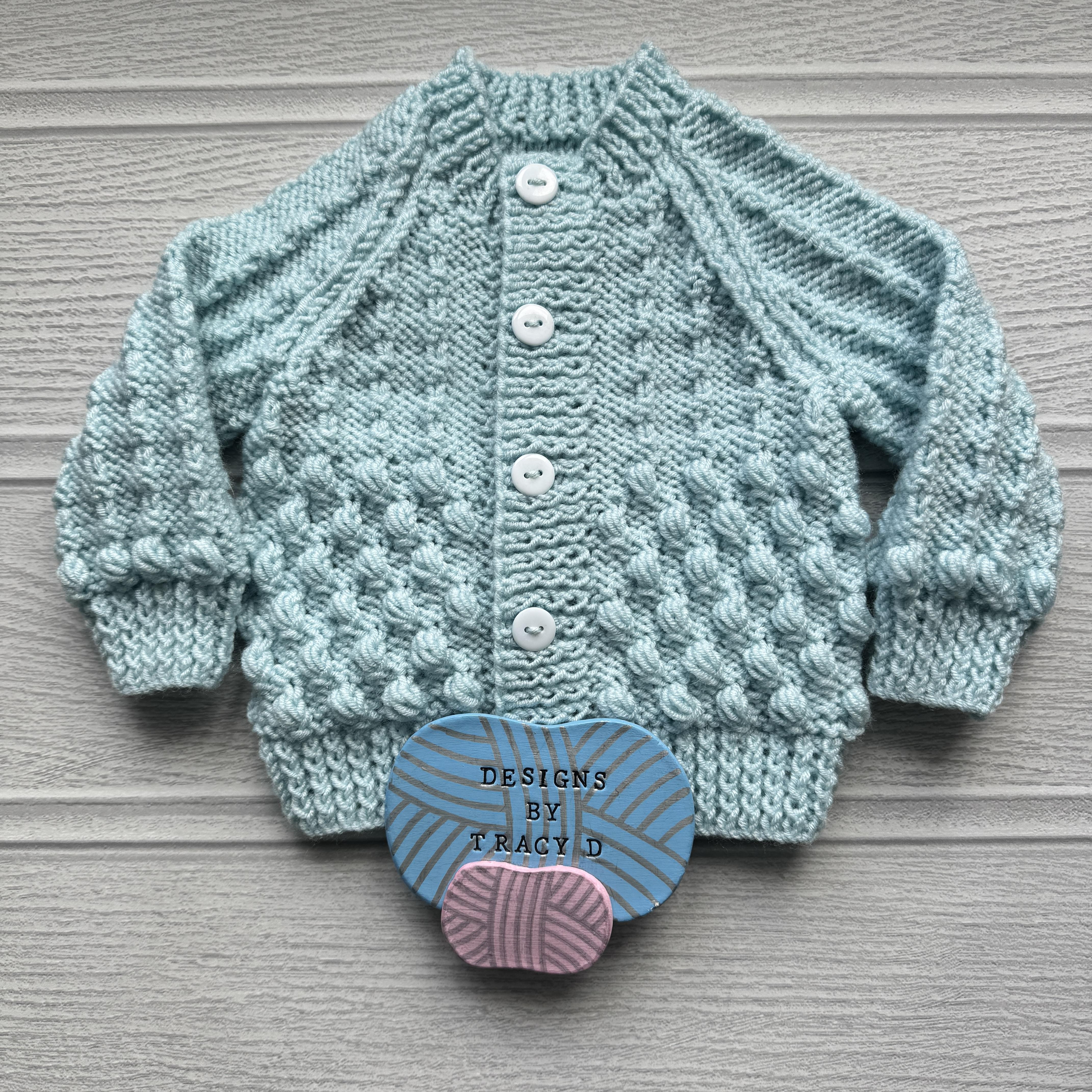 Delma Baby cardigan knitting pattern 0-9/12mths approx