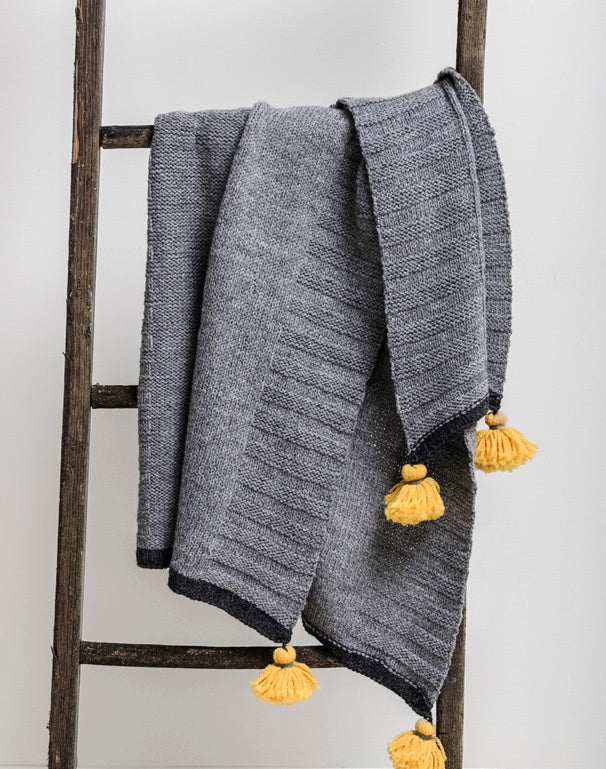 Blue Sky Fibers Scandia Throw Blanket Knitting Pattern