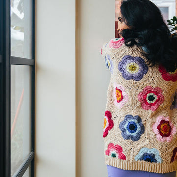 Retro Flowers Cardigan Collab