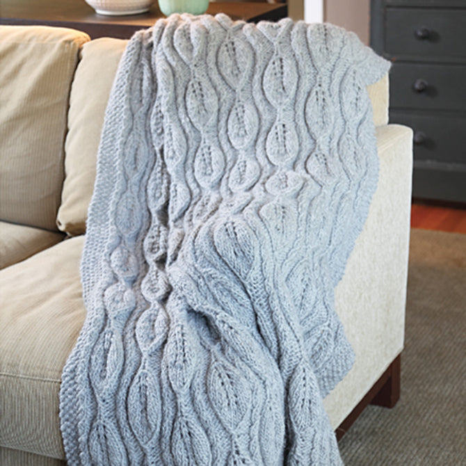 Valley Yarns Bas-Relief Blanket Knitting Pattern