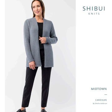 Shibui Knits Midtown Cardigan Knitting Pattern