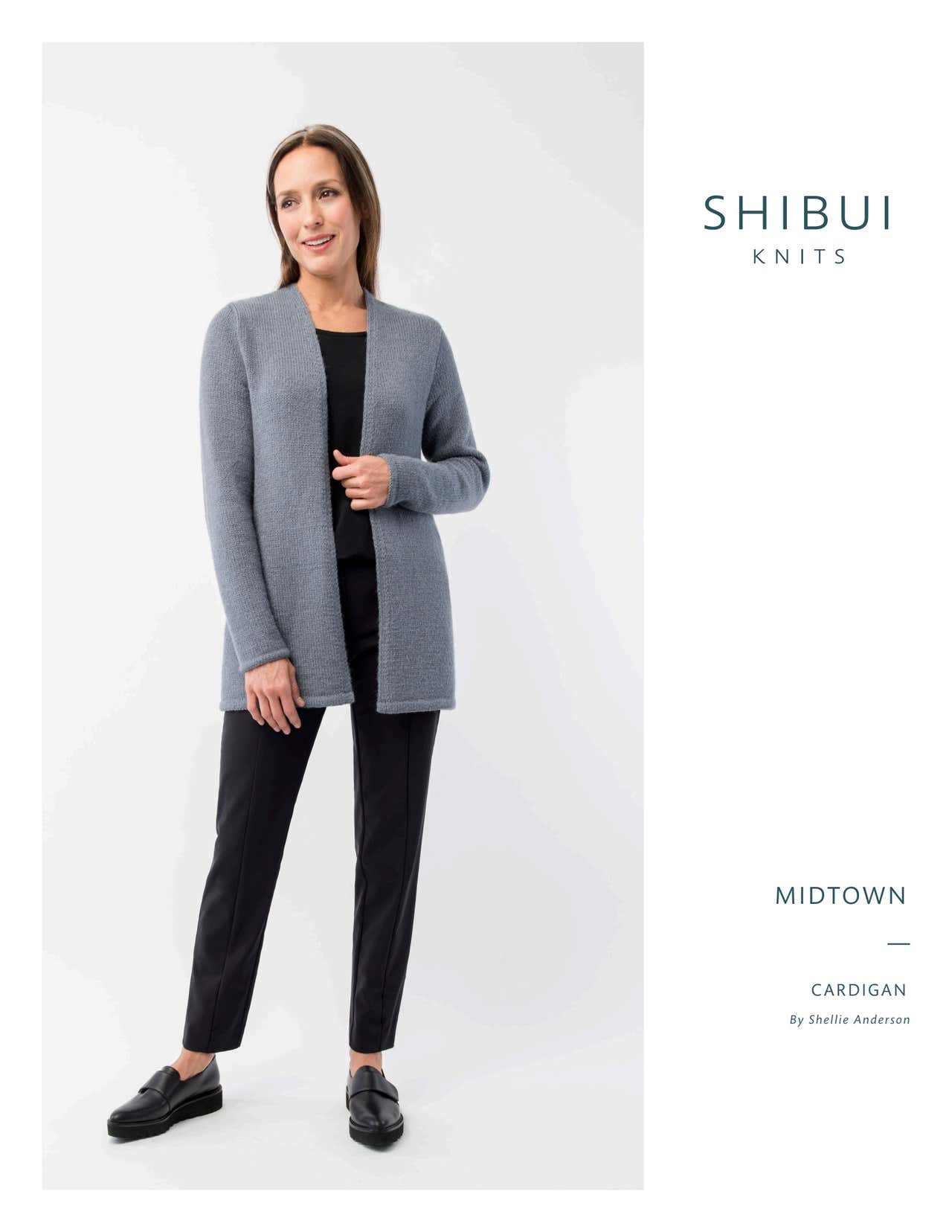 Shibui Knits Midtown Cardigan Knitting Pattern