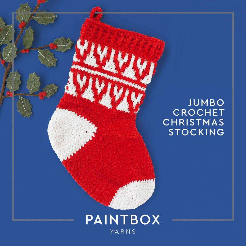 Paintbox Yarns Jumbo Crochet Christmas Stocking PDF