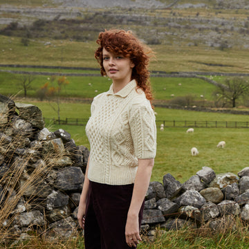 Debbie Bliss Cable Sweater With Collar